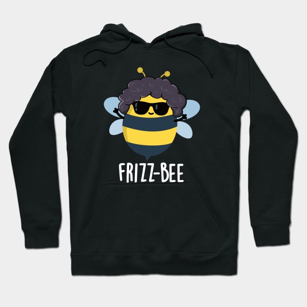 Frizz-Bee Cute Afro Bee Pun Hoodie by punnybone